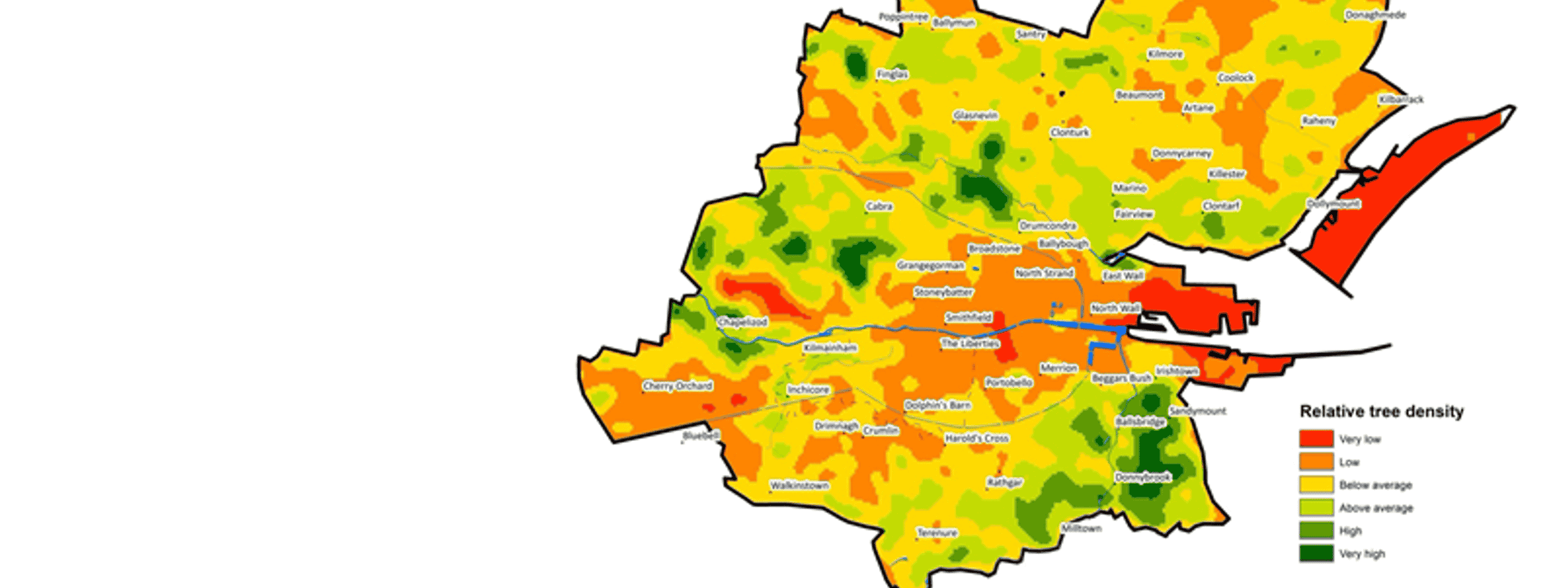 Map of trees in Dublin